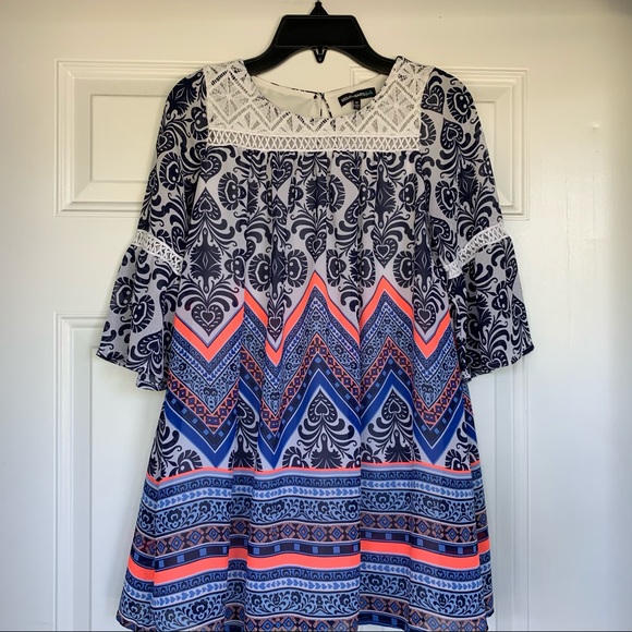 Sequin Hearts Other - •Sequin Hearts• Boho Lined Printed Dress - Size 10